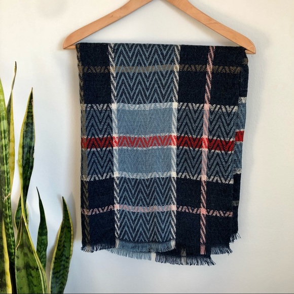 Anthropology Ahujasons Chevron Printed Plaid Scarf - Picture 5 of 5